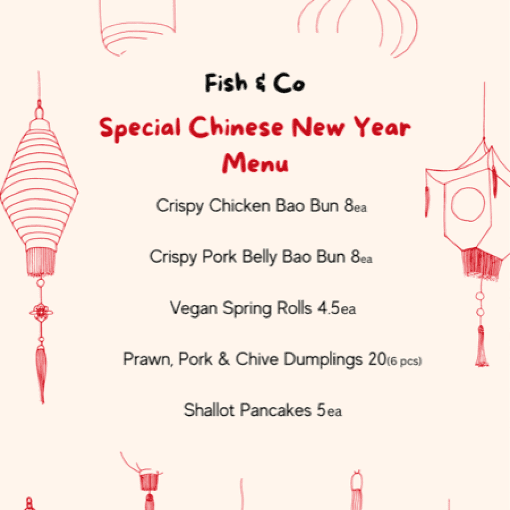 Fish & Co Chinese New Year Menu